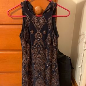 Blue and rose gold dress